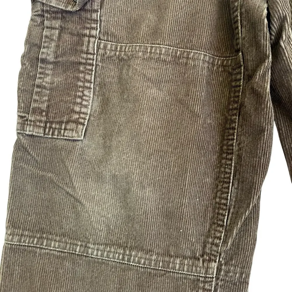 Oshkosh B'Gosh Boys Sz 7X Wide Leg Corduroy Cargo Pants Brown Casual